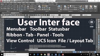 Introduction of AutoCAD User Inter Face in Hindi  Identify Toolbars amp menubars [upl. by Rossi]