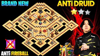 ANTI FIREBALL TH16 BASE LINK ANTI 2 STAR WAR BASE  BEST TH16 PUSHING  WAR BASE LINK COC BASE [upl. by Latihs807]