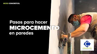 Pasos para hacer MICROCEMENTO en paredes [upl. by Valley]