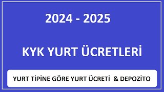 KYK YURT ÜCRETLERİ amp DEPOZİTO ÜCRETLERİ HANGİ YURT KYK TİPİNDE KALIYORUMYURT TİPİNE GÖRE ÜCRETLER [upl. by Tuttle]