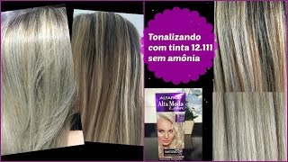 TONALIZANDO COM ALTA MODA SEM AMÔNIA 12111  COMPARAÇÃO COM KIT DESAMARELADOR NUTRISSE [upl. by Artened]