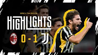 HIGHLIGHTS MILAN 01 JUVENTUS  LOCATELLI GIVES JUVENTUS THE WIN AT THE SAN SIRO [upl. by Arabeila]