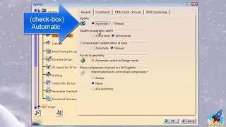 CATIA SETTINGS  Constraints Auto Update [upl. by Klement271]