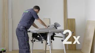 Hoe monteer je de tafelverbreding op de tafelzaag CS 70  Festool Quick Guide [upl. by Tihor]