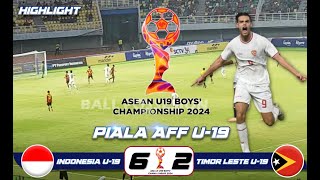 FULL HIGHLIGHT Indonesia U19 Vs Timor Leste U19  PIALA AFF U19 2024 Live GBT [upl. by Rimaa188]