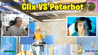 Clix VS Peterbot 1v1 TOXIC Fights [upl. by Arsi854]