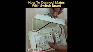 How To Connect Supply Mains In Electric Board  Mains supply  Board Wiring  Shorts  Viral  tips [upl. by Nosnev197]