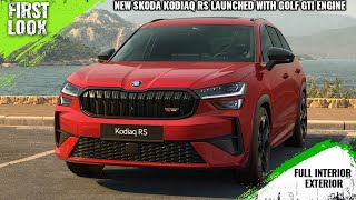 2025 Skoda Kodiaq RS Performance SUV Launched  First Look  Full Interior Exterior [upl. by Alodi]