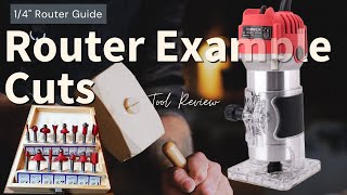 Trimmer Router amp 15 Router Bits Cutter FULLY DETAILED Example Cuts [upl. by Sumahs]