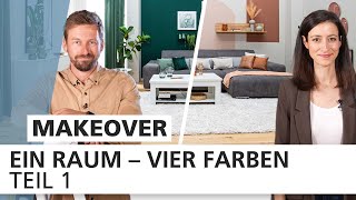 Ein Raum  vier Farben Teil 1 🎨  Makeover  INTERIYEAH Einrichten mit SEGMÜLLER [upl. by Htelimay]