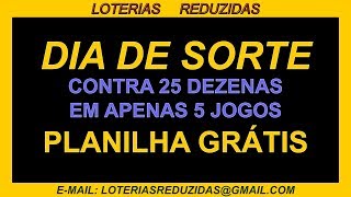 Dia de Sorte  Contra 25 Dezenas Planilha Grátis [upl. by Llednov]