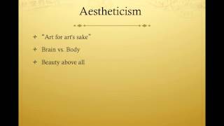 Lecture 5 Part 2 Wilde and Aestheticism [upl. by Kitchen]