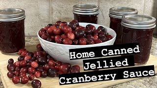 Canning Homemade Jellied Cranberry Sauce [upl. by Kulda854]