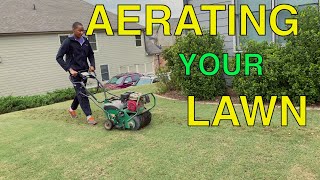 How to AERATE YOUR LAWN for GREAT RESULTS  LAWN AERATION [upl. by Patricia]