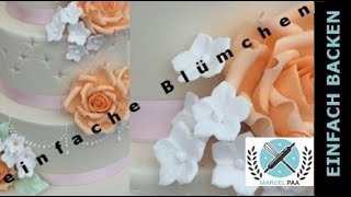 einfache FüllBlumen aus Blütenpaste [upl. by Brigette]