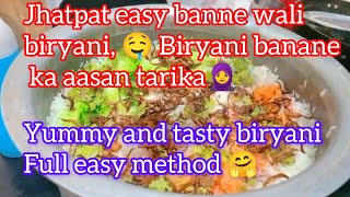 Biryani banane ka aasan tarikajhatpat banne wali biryani 🤤dailyvlog vlogyoutubevideos [upl. by Georg]