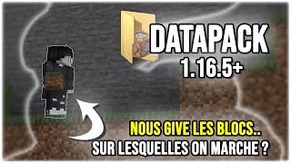 Minecraft Mais Vous Obtenez les Blocs sur Lesquelles Vous Marchez Datapack  QuickDev [upl. by Ronaele]