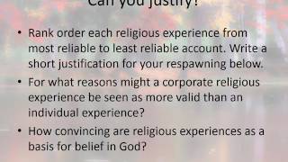 OCR A Level Philosophy Religious Experience [upl. by Eliseo948]