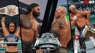 WWE WrestleMania 40 Full Show Prediction Highlights Part 1 WWE 2K23 [upl. by Vaas742]