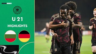 Moukoko shines with hattrick Bulgaria vs Germany 23  Highlights  U 21 Euro Qualifier [upl. by Afas]