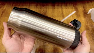 Unboxing Hidrate Spark Pro Steel  Smart Water Bottle SilentASMR [upl. by Atteiluj]