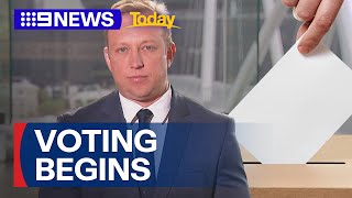 Queensland election early voting begins after Labor promises free school lunches  9 News Australia [upl. by Oznerol899]