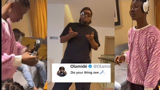 Olamide PRAISE zinoleesky after hearing zinoleesky new song snippet ‘Sakara’ as he DISS Seyi Vibez😳 [upl. by Rombert]