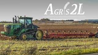 XXL PLOUGHING  JOHN DEERE 9570RT  GampB 13 furrow [upl. by Etram]