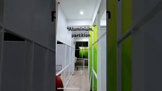 aluminium partition Board glass ke sath gypsum board partition Glass Work Aluminium panel😱😱😱 [upl. by Amaryl159]