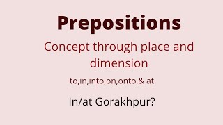 PrepositionsPlace and Dimension [upl. by Trainor]