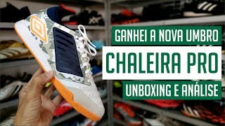 GANHEI A CHUTEIRA UMBRO CHALEIRA PRO FUTSAL  UNBOXING E ANÁLISE  PRIMEIRAS IMPRESSÕES [upl. by Lach]