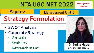 Strategy Formulation SWOT Analysis Corporate Strategy Growth Stability Retrenchment [upl. by Norbie]