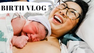 LABOR AND DELIVERY VLOG NO EPIDURAL  Emotional Birth  First Time Mom 💕 [upl. by Naoma]