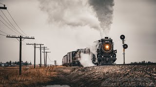 Canadian Pacific 2816 Empress Highballing from Edmonton to Red Deer Alberta [upl. by Atorod383]