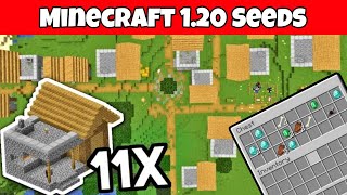 🤩I Got 11😱 Blacksmiths At Spawn🔥In Minecraft 120  120 best seeds [upl. by Henleigh301]