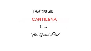 Francis Poulenc CANTILENA accompaniment from Flute Sonata FP164 [upl. by Enala21]