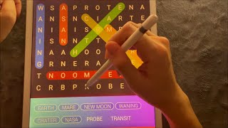 iPad ASMR  Astronomy WORDSEARCH  Clicky Whispering [upl. by Grosmark852]