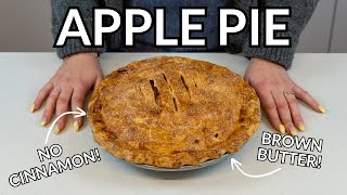 HOMEMADE Brown Butter Apple Pie Recipe No Cinnamon Used [upl. by Yuzik926]