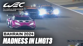 Absolute Madness In LMGT3 After Restart 🤩 I 2024 Bapco Energies 8 Hours of Bahrain I FIA WEC [upl. by Iaoh883]