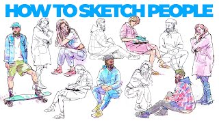 How to sketch PEOPLE quickly amp accurately [upl. by Newby899]