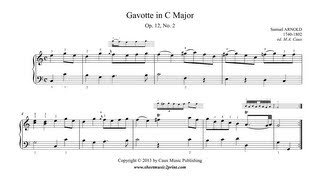 Samuel Arnold  Gavotte in C Major Op 12 No 2 [upl. by Eohce523]