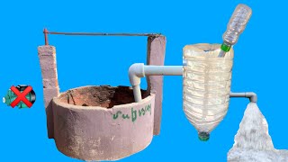 Extracting Well Water with a Plastic Bottle Without Electricity or Pump [upl. by Enicnarf172]