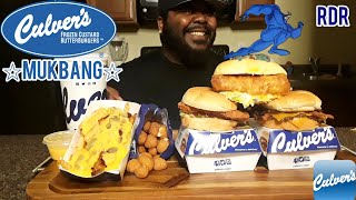 ☆CULVERS MUKBANG FEAST☆Eating ShowVlog [upl. by Gurney499]