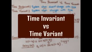 Time invariant and time variant system with example in Bangla [upl. by Sobel]