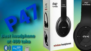 P47 wireless headphone full review in Bangla [upl. by Adnohsat]