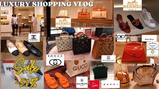 Luxury ShoppingChanelGucciHermèsPradaSale onVlog in Selfridges London [upl. by Llenwahs359]