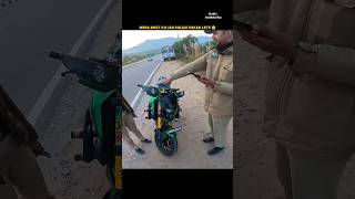 Road 🛣️ Rage With Police 👮 Police Pakad Liya 😟 bike rider police shorts ytshorts motovlog fun [upl. by Sorenson]