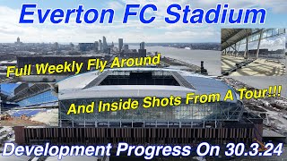 NEW Everton FC Stadium at Bramley Moore Dock A Full FlyAround amp Shots Inside Too [upl. by Giesser148]