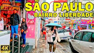 SÃO PAULO Tour Virtual pelo Bairro Liberdade  Caminhada 4K HDR 60fps [upl. by Orat]