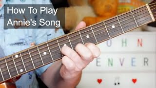 Annies Song John Denver Acoustic Guitar Lesson [upl. by Hendrix]